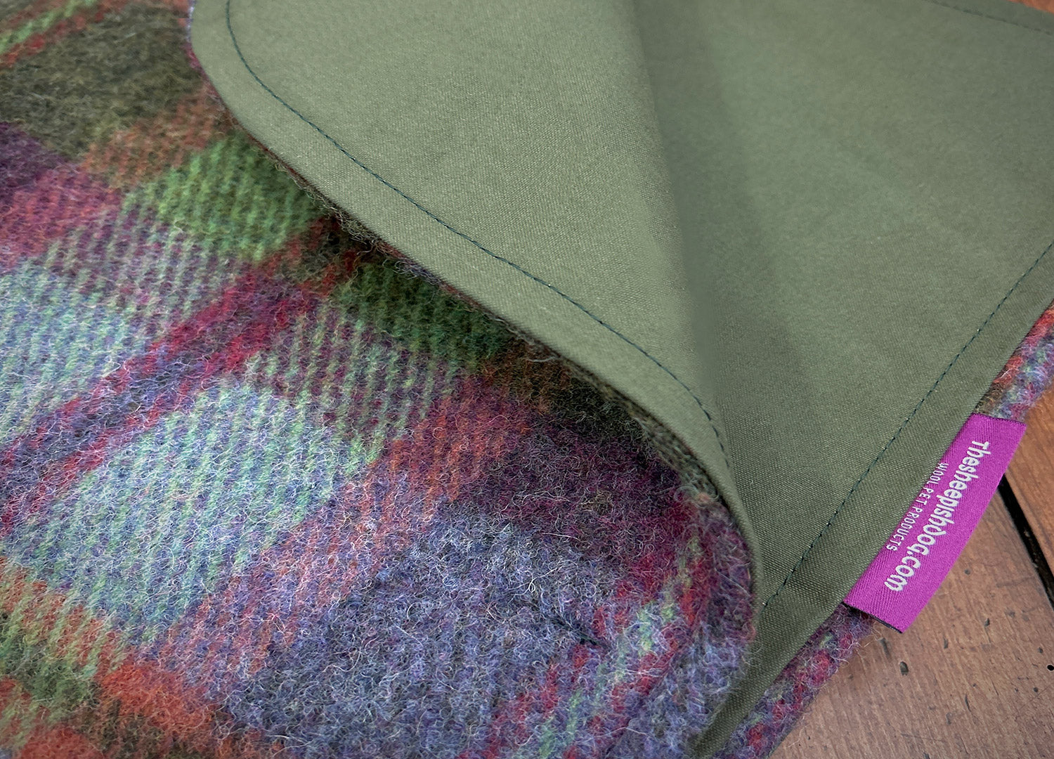 Wool & Waxed-Cotton Pet Blanket - Achill Plaid