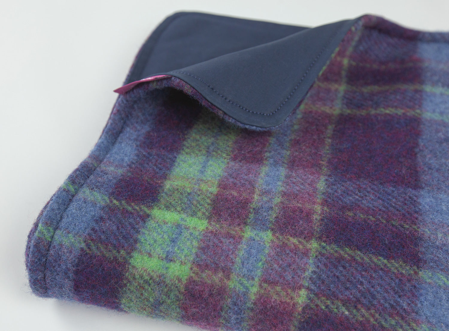 Atlantic Plaid Wool & Waxed-Cotton Pet Blanket