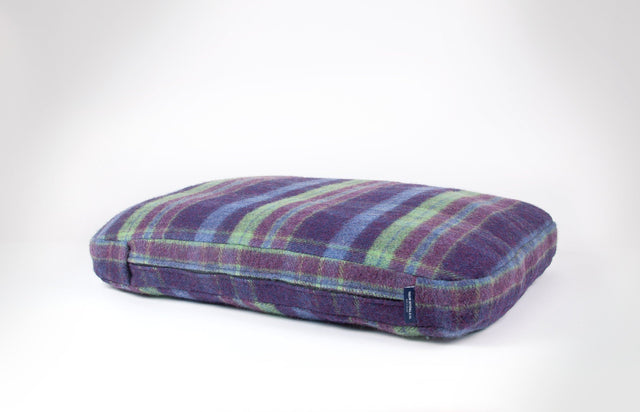 Atlantic Plaid wool pet bed cover