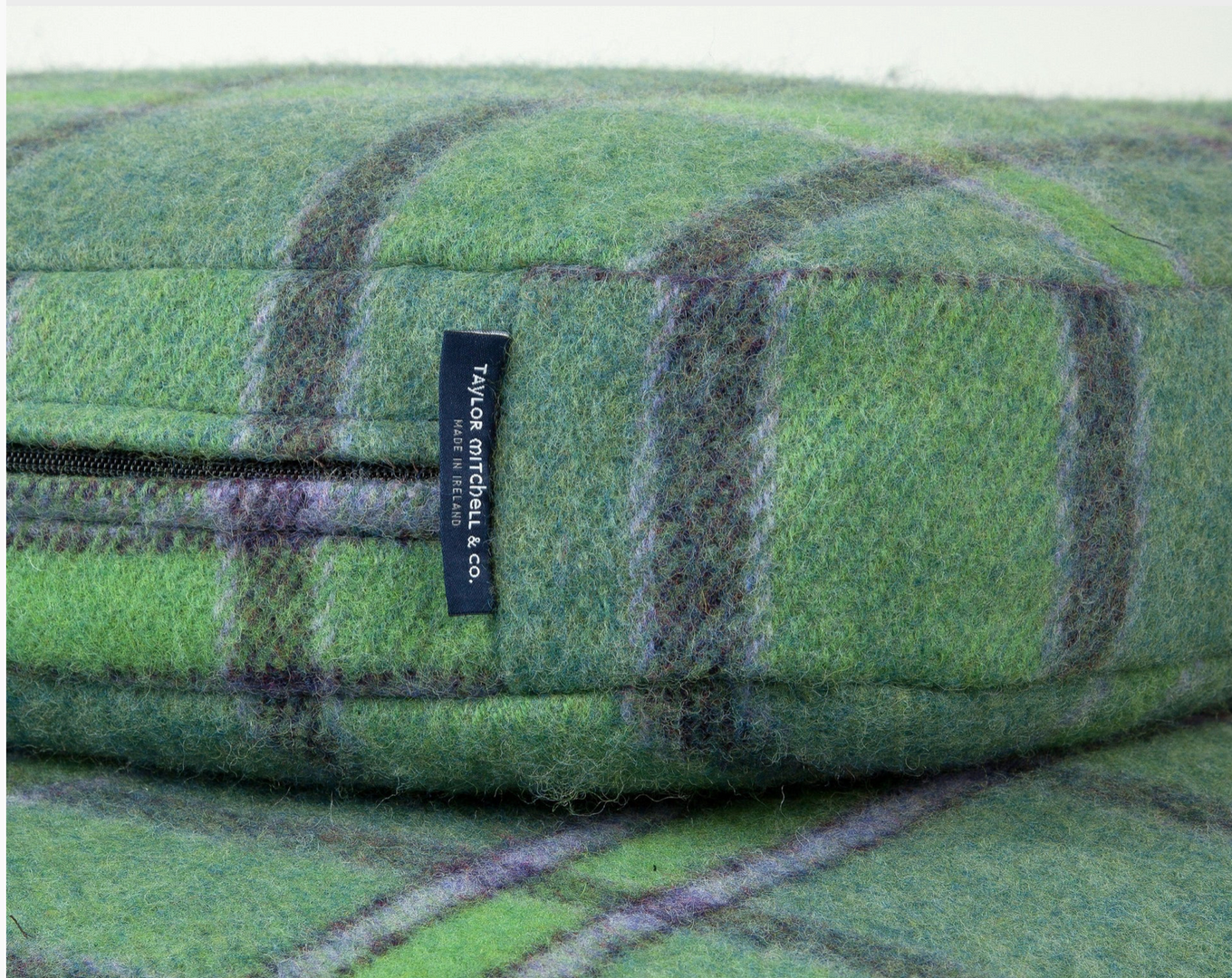 Wool Filled Cushion Style Pet Beds in Solids and Plaids