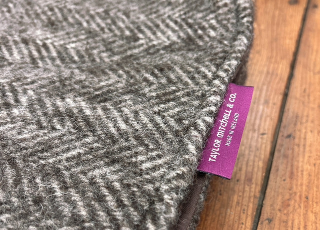 Herringbone Un-dyed Natural Wool with Waterproof Back Pet Blanket